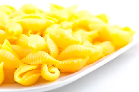 Shell macaroni and cheese Stock Photos