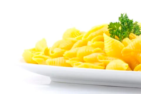 Shell macaroni and cheese Stock Photos