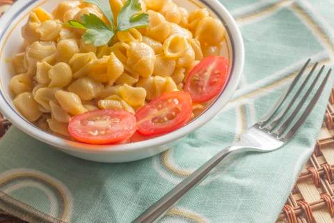 Shell Macaroni and Cheese Foto stock