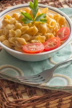 Shell Macaroni and Cheese Foto stock