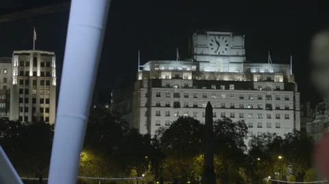 Shell Mex House at night Stock Footage 42681575