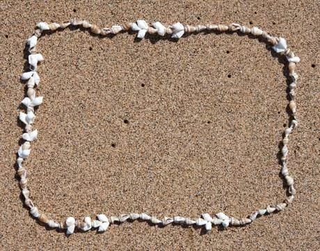 Shell necklace frame Stock Photos