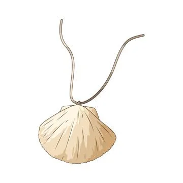 Shell necklace illustration Stock-Illustration