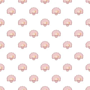 Shell pattern seamless vector Stock Illustration