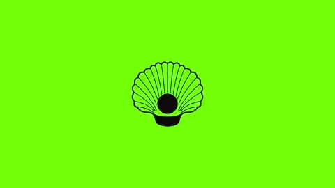 Shell with pearl icon animation Stock Footage 157503859