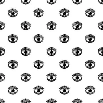 Shell with pearl icon, simple style Stock Illustration