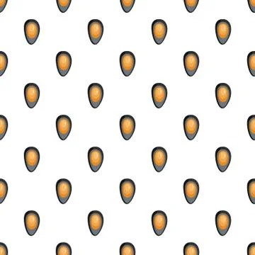 Shell with pearl pattern seamless vector イラスト素材