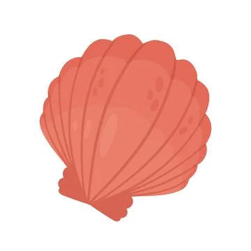 Shell with pearls, aquatic shellfish animal from ocean marine life, tropical sea Illustrazione stock