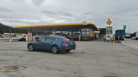 Shell petrol station in Malaysia. Stock Footage 311092950