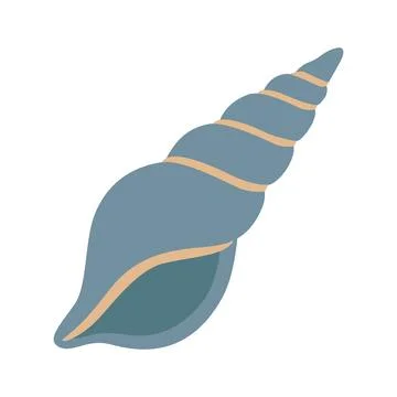 Shell Resting on a Surface With a Smooth Texture and a Spiral Shape Stock Illustration