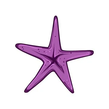 Shell sea star cartoon vector illustration Illustrazione stock