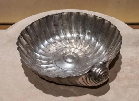 Shell shaped cups unearthed from Pompeii, Italy Stock Photos