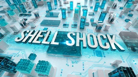 Shell Shock with medical digital technology concept Stock Footage 107241589