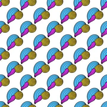 Shell snails coral seamless background print. repeat pattern background desig Illustrazione stock
