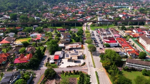 Shell station in the old township. Stock Footage 337944486