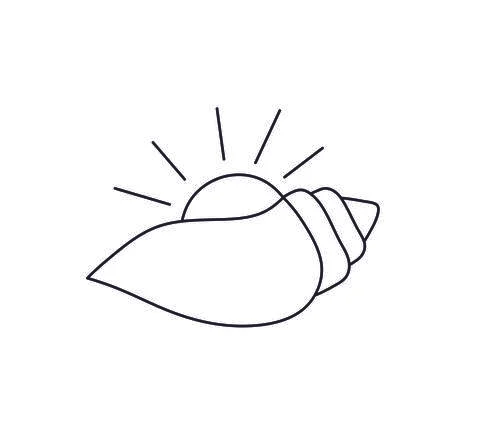 Shell sun Stock Illustration