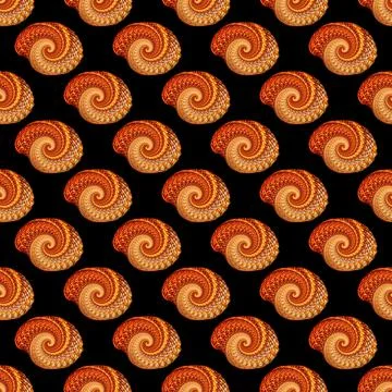 Shell twisted shell pattern background イラスト素材