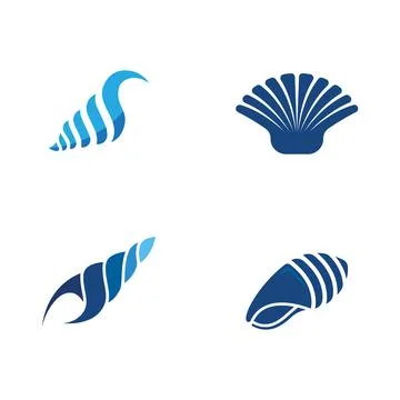 Shell vector icon illustration design Illustrazione stock