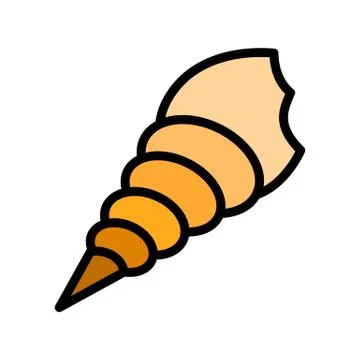 Shell vector, tropical related filled style icon Stock Illustration