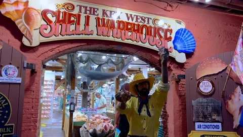 Shell Warehouse at Mallory Square on Key West - KEY WEST, UNITED STATES - 動画素材 171194133