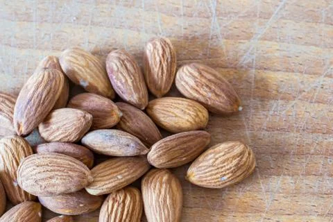 Shelled almonds Stock Photos