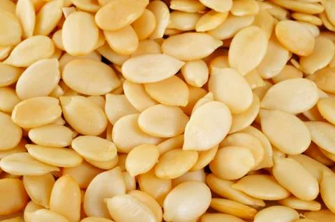 Shelled melon seeds Foto stock