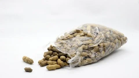 Shelled peanuts isolated Foto stock