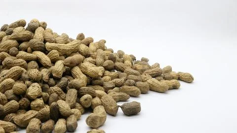 Shelled peanuts isolated Stock Photos