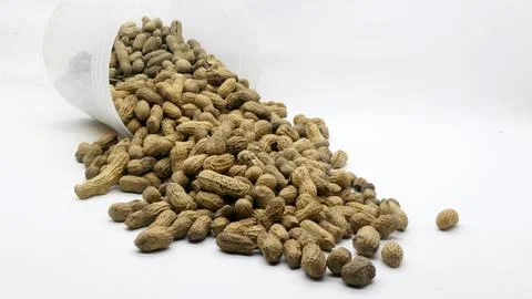 Shelled peanuts isolated Stock Photos
