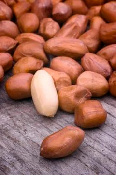 Shelled peanuts Stock Photos