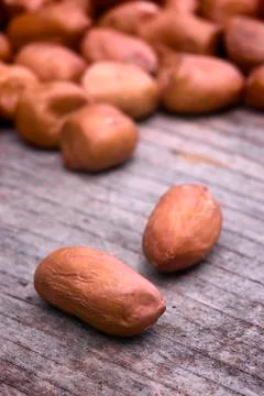 Shelled peanuts Stock Photos
