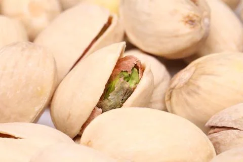 Shelled pistachio close-up Stock Photos