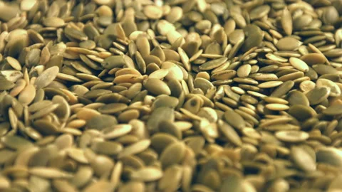Shelled pumpkin seeds. Stock Footage 90197043