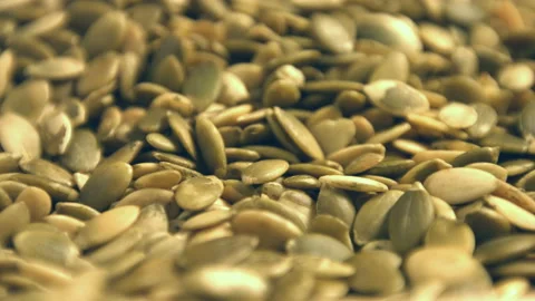 Shelled pumpkin seeds. Video stock 90197150