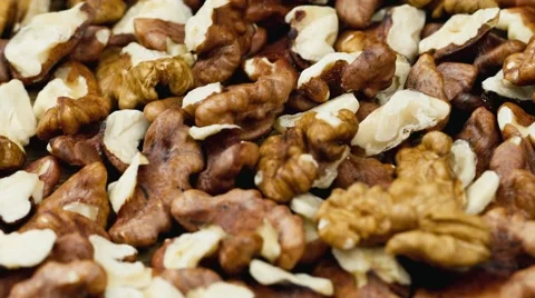 Shelled walnuts Stock Footage 55034009