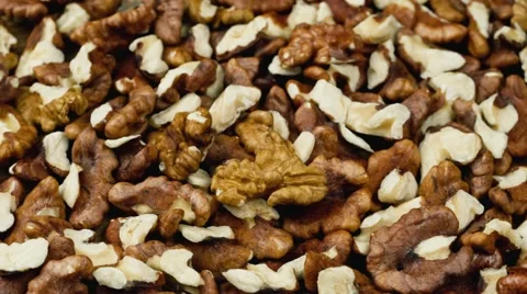 Shelled walnuts Stock Footage 55034073