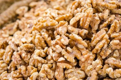 Shelled walnuts Fotos Stock