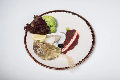 Shellfish Delight with Red Sauce Foto stock