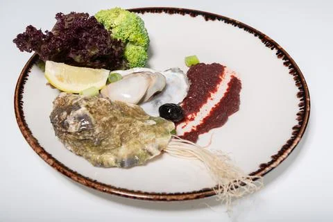 Shellfish Delight with Red Sauce Foto stock