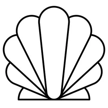 Shellfish icon, Summer vacation related vector Stock Illustration