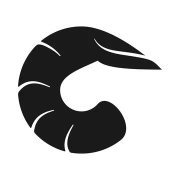 Shellfish Prawn Vector Icon Stock Illustration