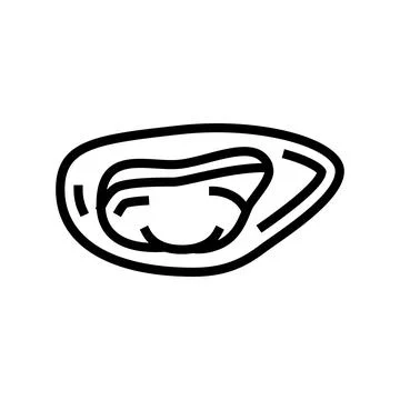 Shellfish seafood line icon vector illustration Stock Illustration