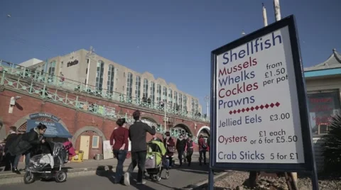 Shellfish Sign | HD 1080 Video stock 47716952