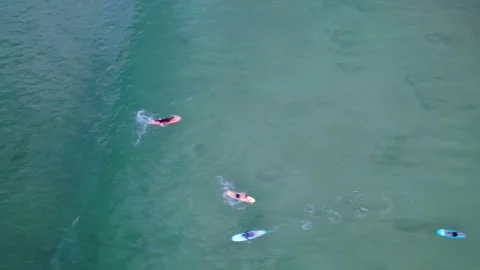 Shellharbour, Australia - 21st of December, 2025 - Aerial Surf Action Stock Footage 331625168