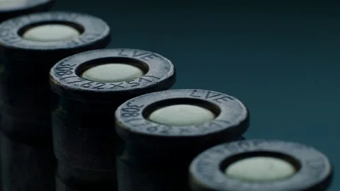 The shells are in a row Stock Footage 69079010