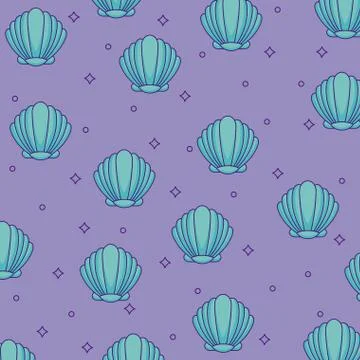 Shells background design Illustrazione stock