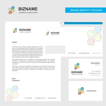 Shells  Business Letterhead, Envelope and visiting Card Design vector templat Illustrazione stock