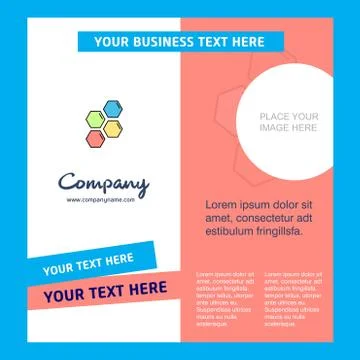 Shells  Company Brochure Template. Vector Busienss Template Stock Illustration