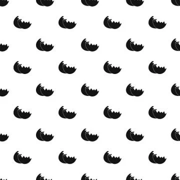 Shells from egg pattern, simple style Stock Illustration