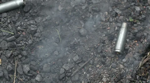 Shells Falling Stock Footage 33695690